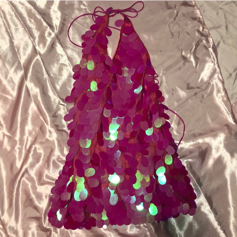 Pink Disco sequin dress